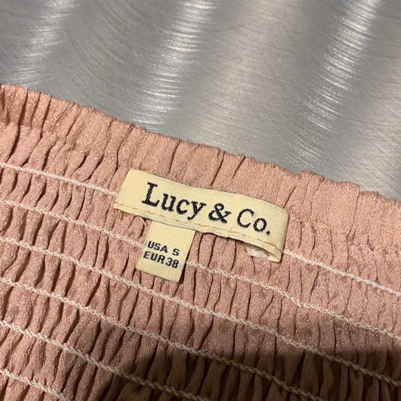 Lucy & Co Blush Pink Ruched Strapless Dress Size S - Picture 10 of 13